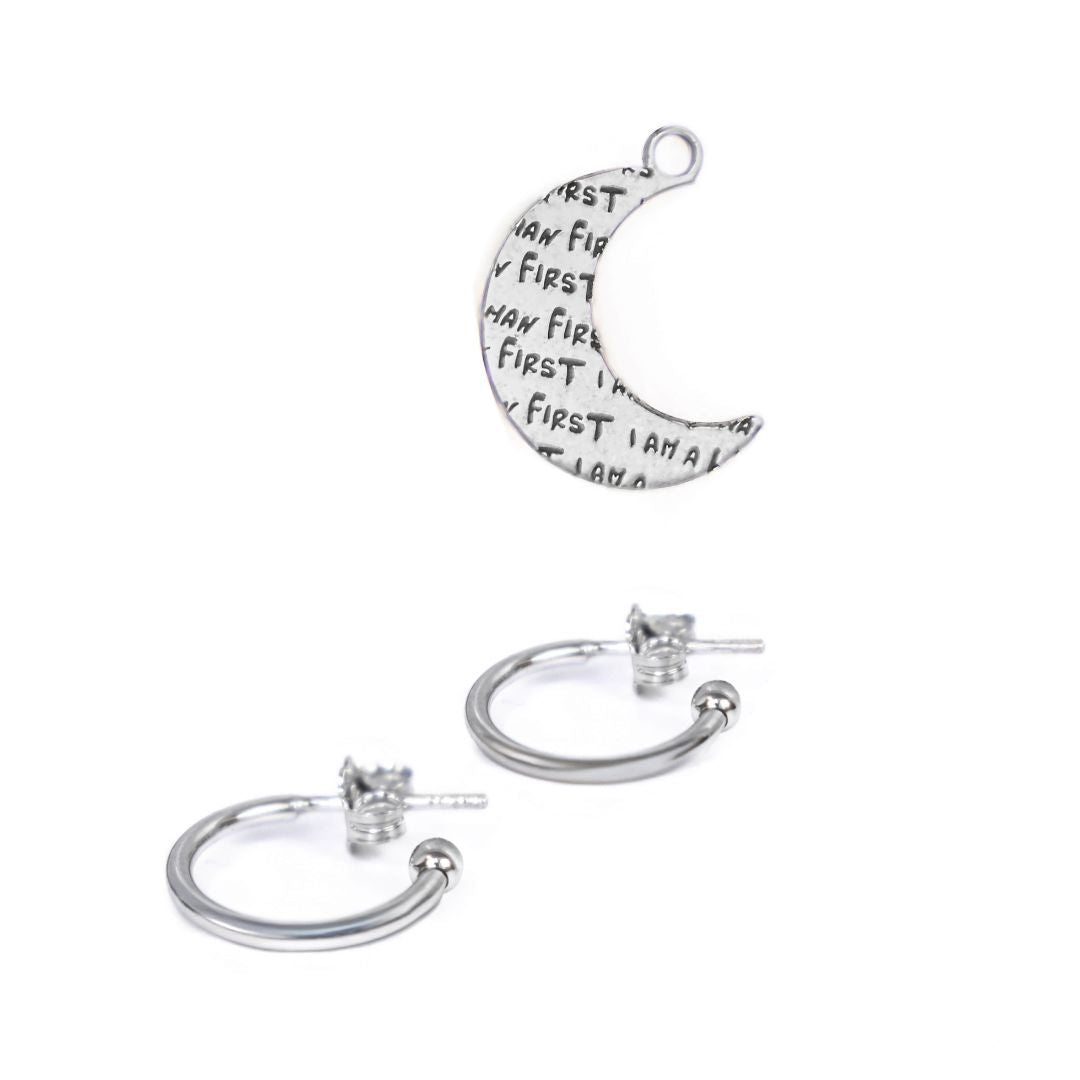 Coppia charm luna per orecchino