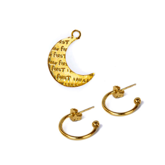 Coppia charm luna per orecchino