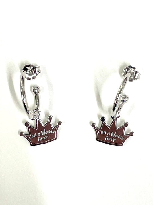 Coppia charm corona per orecchino