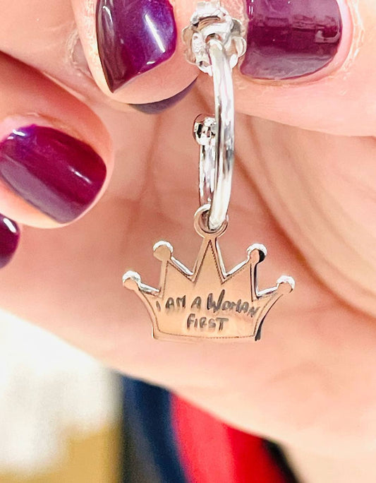 Coppia charm corona per orecchino